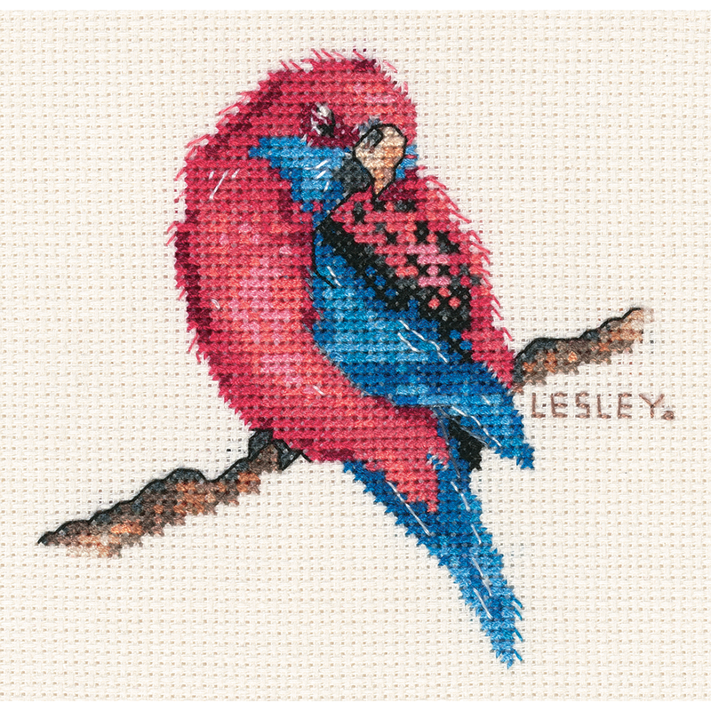 Crimson Rosella - DMC Cross Stitch Kit