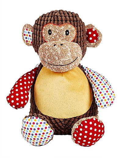 Personalised Brown Monkey Cubbie