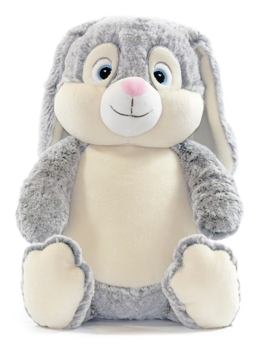 Personalised Bunny Grey Cubbie