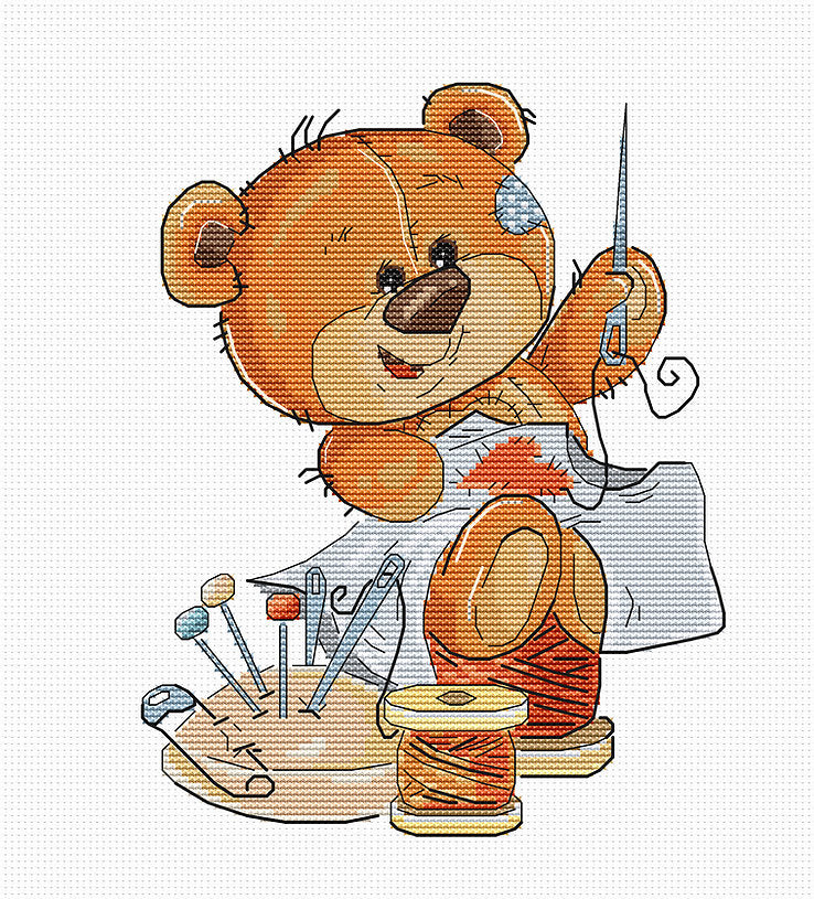 Luca-s Teddy Bear Sewing Cross Stitch Kit