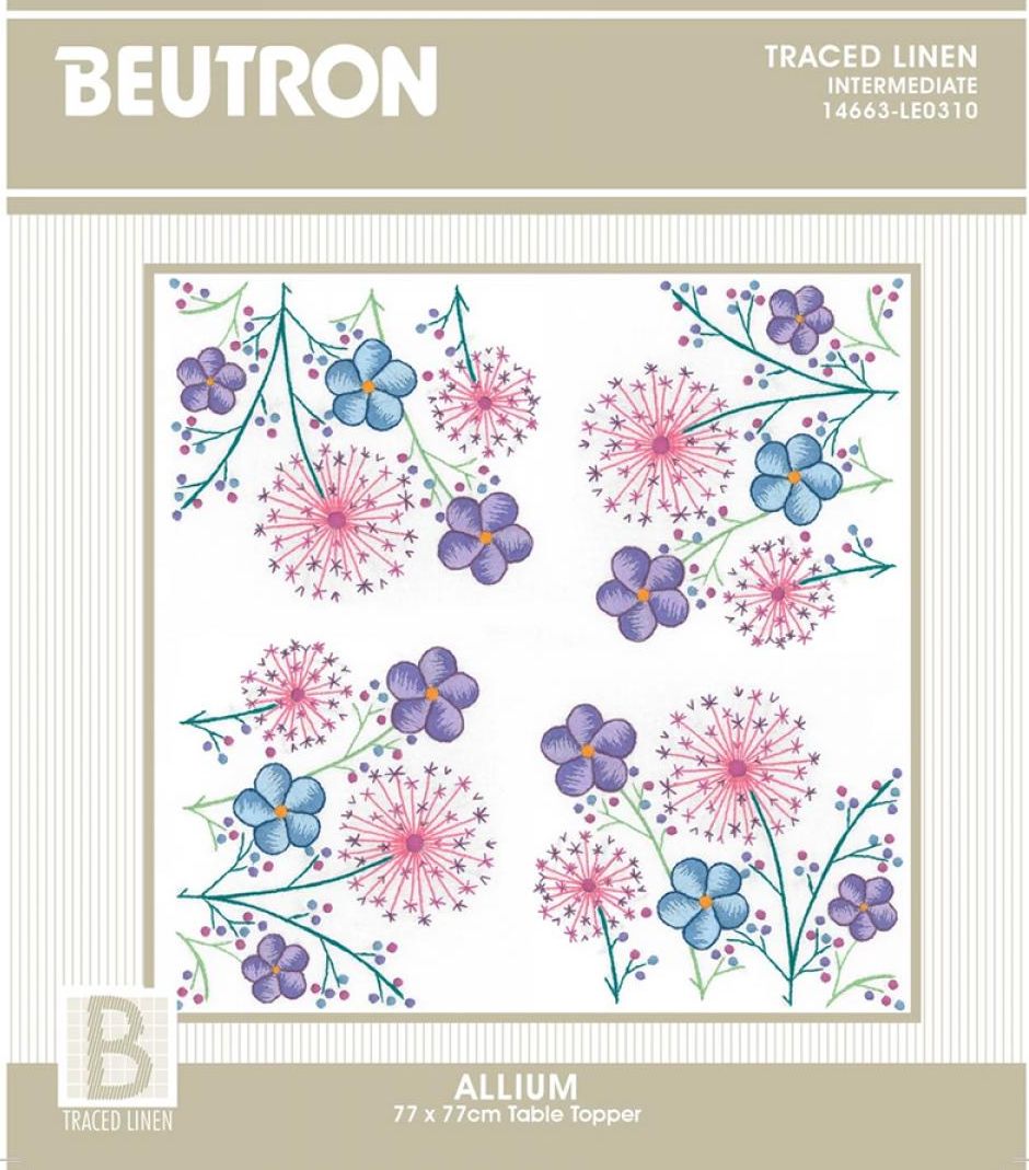 Beutron Table Topper Allium - Traced Embroidery Kit