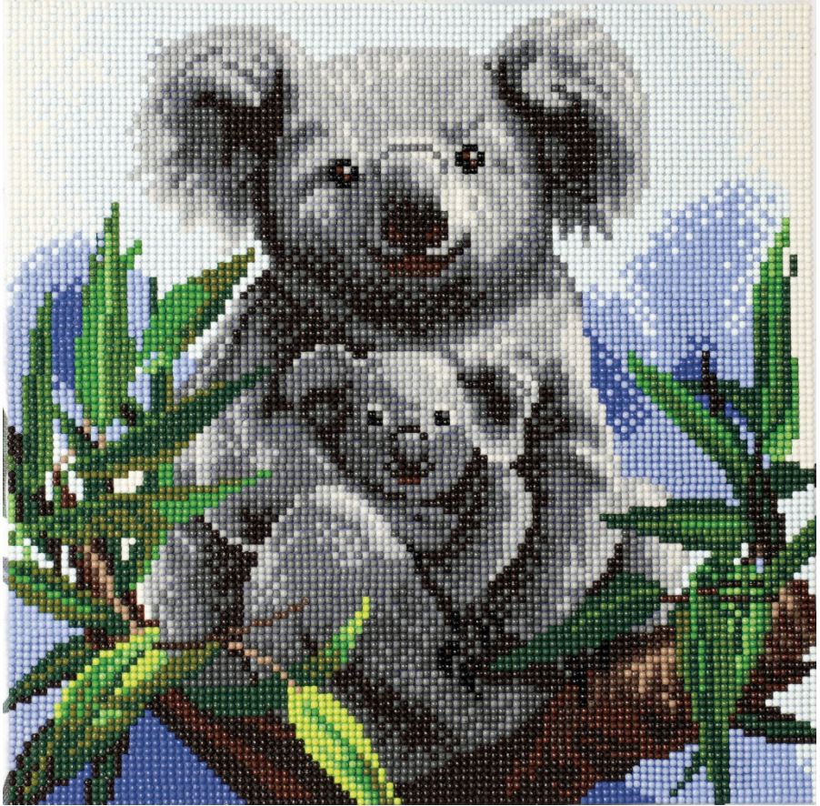 Craft Buddy Frameable Crystal Art Cuddly Koalas