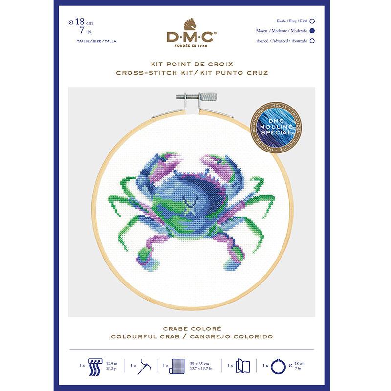 DMC Cross Stitch Kit - Colourful Crab