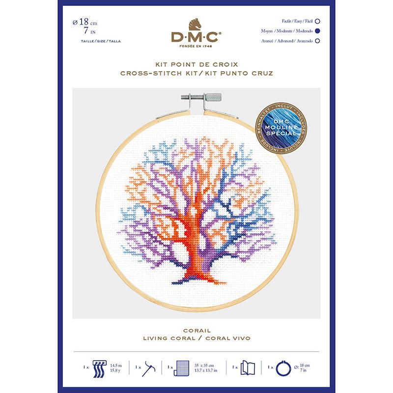 DMC Cross Stitch Kit - Living Coral