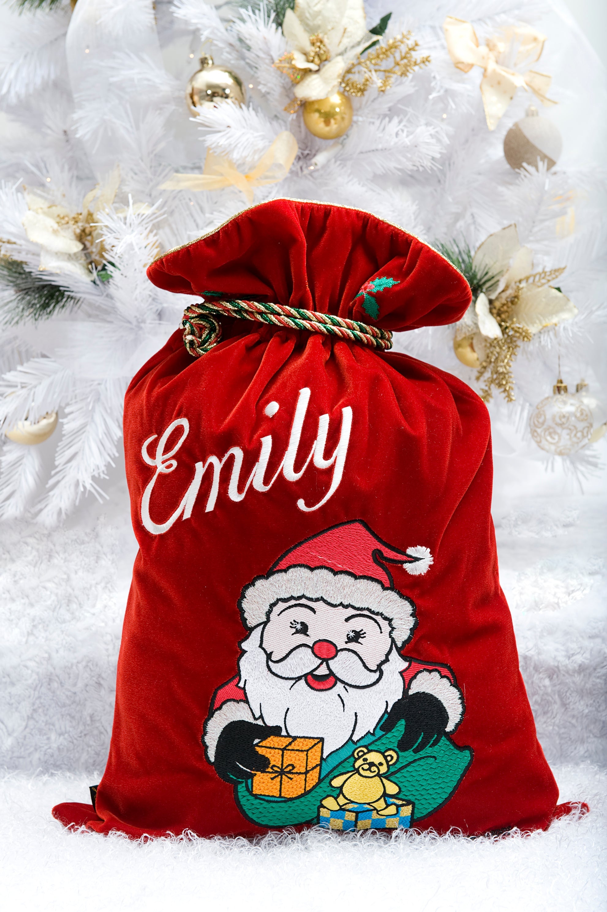 Personalised Embroidered Santa Sacks
