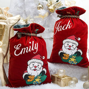 Red santa sack personalised sales