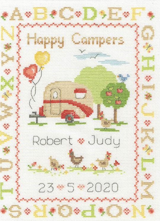DMC Cross Stitch Kit - Happy Camper